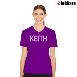 Women’s Rolling Stones Keith Richards And The X Pensive Winos Tour 1988 V-Neck Tee in purple | Chic Neckline, Soft Texture