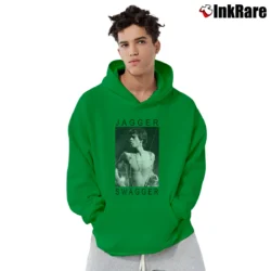 Men’s Rolling Stones Mick Jagger Swagger Classic Rock Band Pullover Hoodie in irish green | Cozy, Durable, Modern Fit