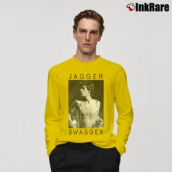 Men’s Rolling Stones Mick Jagger Swagger Classic Rock Band Long-Sleeve Shirt in yellow | Sleek, Lightweight, Year-Round Wear