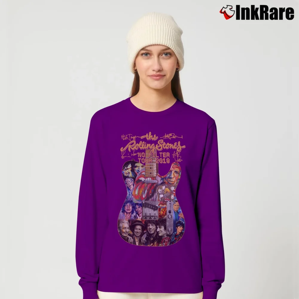 Women’s Rolling Stones New Dates No Filter Tour 2019 for Fans Long-Sleeve Top in purple | Sleek, Versatile, All-Season