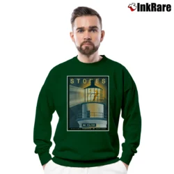 Men’s Rolling Stones No Filter 2019 Foxborough Tour for Rock Fans Crewneck Sweatshirt in forest green | Cozy Fabric, Clean Style