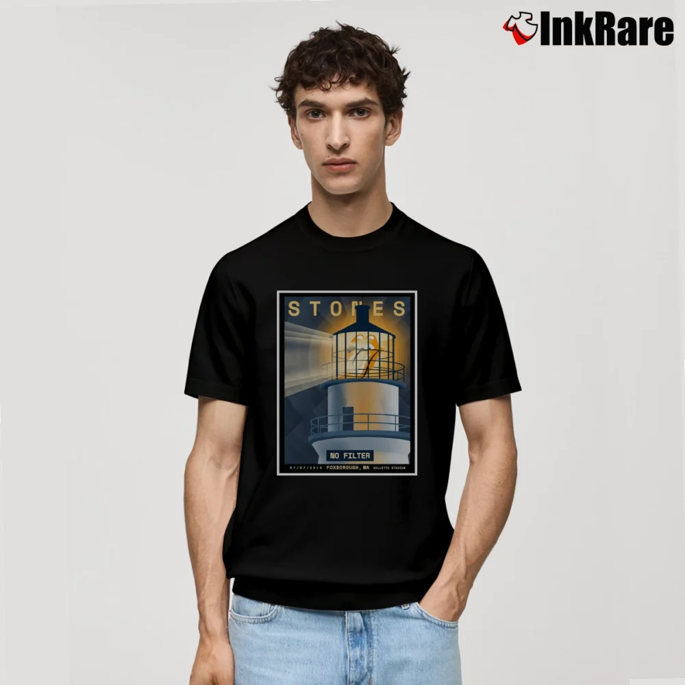 Men’s Rolling Stones No Filter 2019 Foxborough Tour for Rock Fans Classic T-Shirt in black | Soft, Breathable Everyday Wear