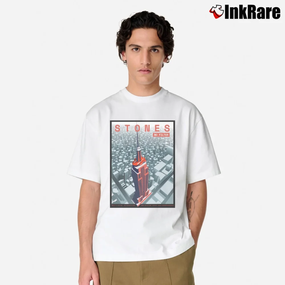 Men’s Rolling Stones No Filter Tour Classic T-Shirt in white | Soft, Breathable Everyday Wear