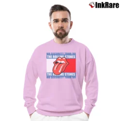 Men’s Rolling Stones No Security Tour Crewneck Sweatshirt in light pink | Cozy Fabric, Clean Style