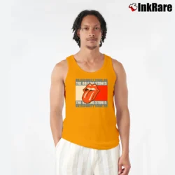 Men’s Rolling Stones No Security Tour Tank Top in orange | Breathable, Active-Friendly Design