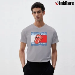 Men’s Rolling Stones No Security Tour V-Neck Tee in sport grey | Sharp, Breathable, Everyday Staple