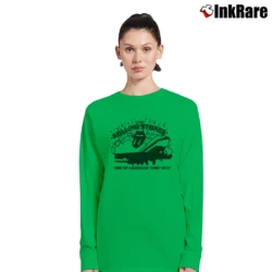 Women’s Rolling Stones North American Concert Tour 1972 Long-Sleeve Top in irish green | Sleek, Versatile, All-Season