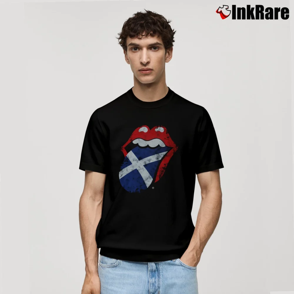 Men’s Rolling Stones Scotland Tongue Classic T-Shirt in black | Soft, Breathable Everyday Wear