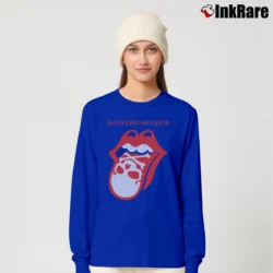 Women’s Rolling Stones Skull Tongue for Rock Fans Long-Sleeve Top in royal blue | Sleek, Versatile, All-Season