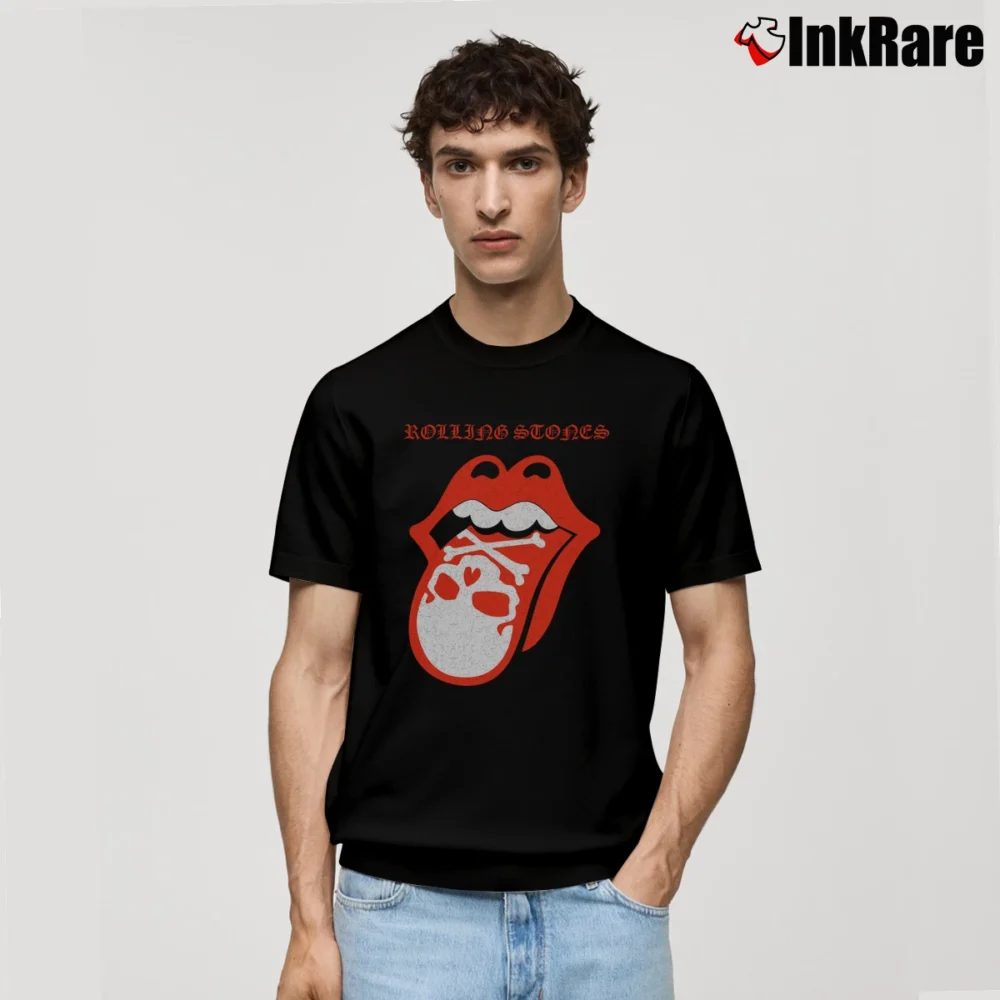 Men’s Rolling Stones Skull Tongue for Rock Fans Classic T-Shirt in black | Soft, Breathable Everyday Wear