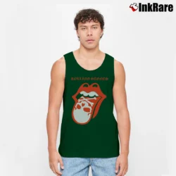 Men’s Rolling Stones Skull Tongue for Rock Fans Tank Top in forest green | Breathable, Active-Friendly Design
