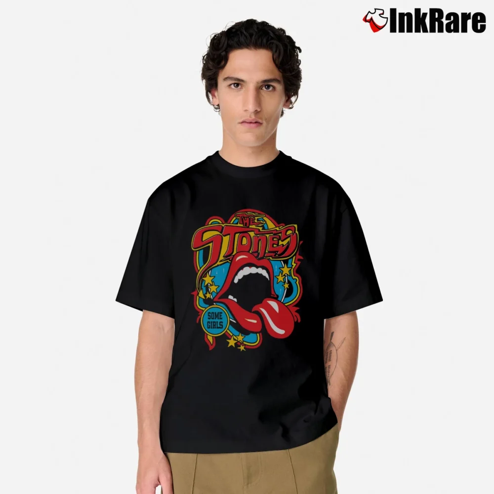 Men’s Rolling Stones Some Girls Retro Art Classic T-Shirt in black | Soft, Breathable Everyday Wear