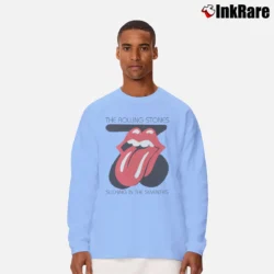 Men’s Rolling Stones Sucking In The Seventies Classic Long-Sleeve Shirt in light blue | Sleek, Lightweight, Year-Round Wear