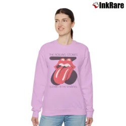 Women’s Rolling Stones Sucking In The Seventies Classic Relaxed Sweatshirt in light pink | Soft, Laid-Back Vibe