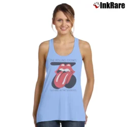 Women’s Rolling Stones Sucking In The Seventies for Classic Rock Fans Tank Top in light blue | Lightweight, Movement-Friendly