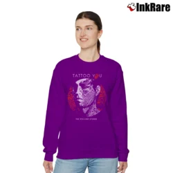 Women’s Rolling Stones Tattoo You Album for Classic Rock Fans Relaxed Sweatshirt in purple | Soft, Laid-Back Vibe