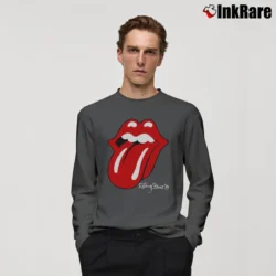 Men’s Rolling Stones The North American Tour 1989 Original Vintage Rock Long-Sleeve Shirt in charcoal | Sleek, Lightweight, Year-Round Wear