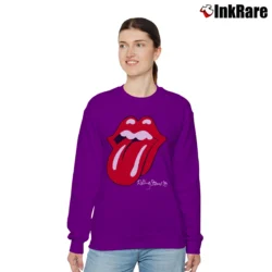 Women’s Rolling Stones The North American Tour 1989 Original Vintage Rock Relaxed Sweatshirt in purple | Soft, Laid-Back Vibe