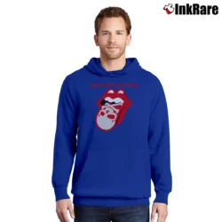 Men’s Rolling Stones Tongue And Skull Pullover Hoodie in royal blue | Cozy, Durable, Modern Fit