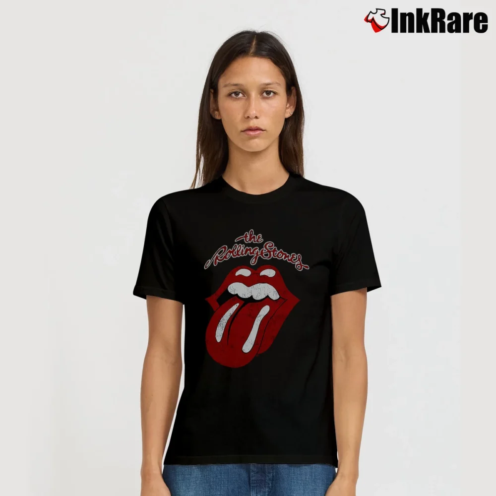 Women’s Rolling Stones Tongue Signature T-Shirt in black | Soft, Flattering Fit