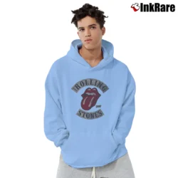 Men’s Rolling Stones Tour 78 Pullover Hoodie in light blue | Cozy, Durable, Modern Fit