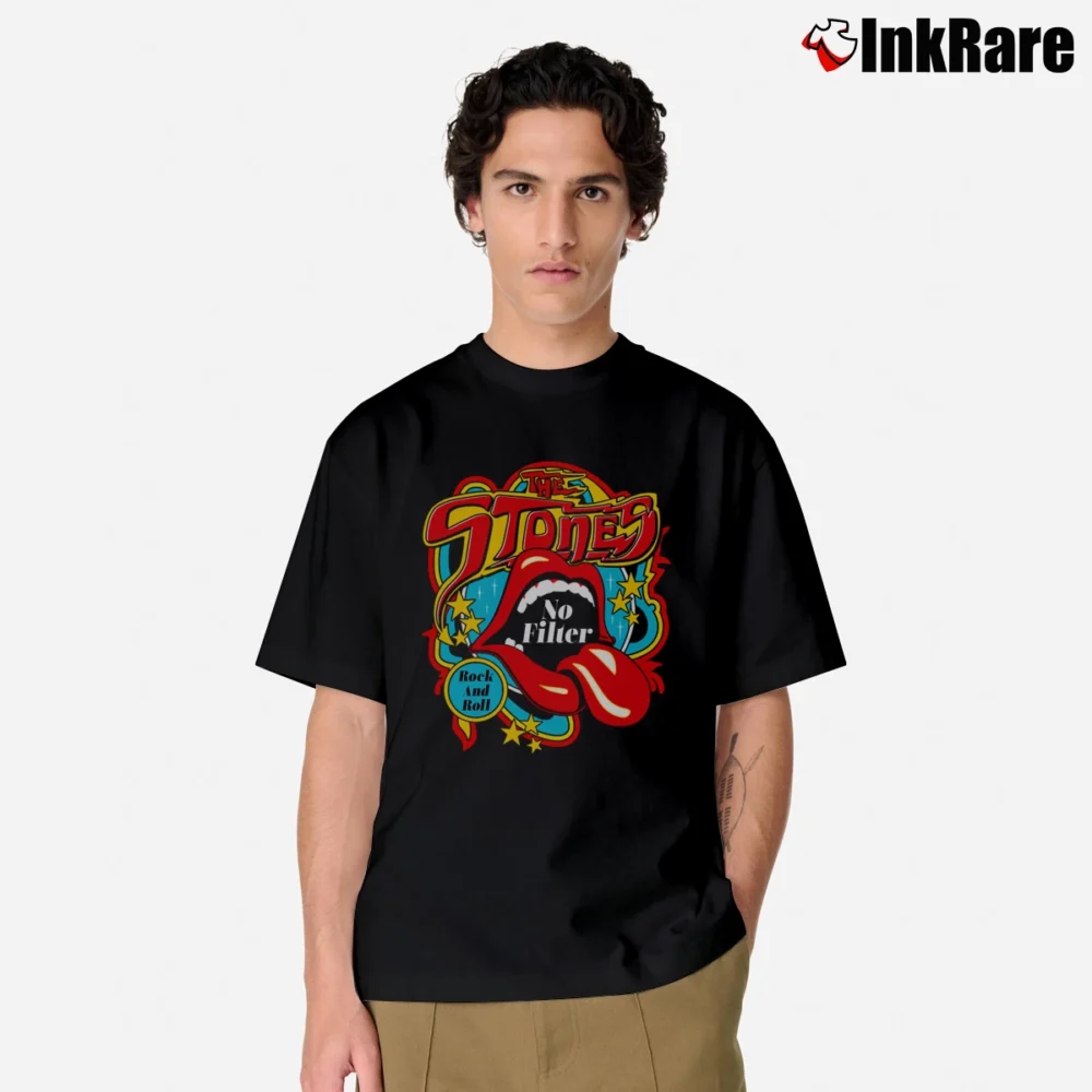 Men’s Rolling Stones Tour Concert 2019 No Filter U.s. Stadium Tour Classic T-Shirt in black | Soft, Breathable Everyday Wear