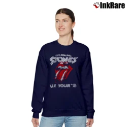 Women’s Rolling Stones Us Tour 1978 Distressed Relaxed Sweatshirt in navy | Soft, Laid-Back Vibe