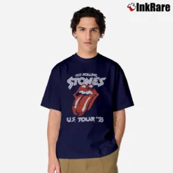Men’s Rolling Stones US Tour 1978 Classic T-Shirt in navy | Soft, Breathable Everyday Wear