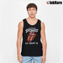 Men’s Rolling Stones US Tour 1978 Tank Top in black | Breathable, Active-Friendly Design