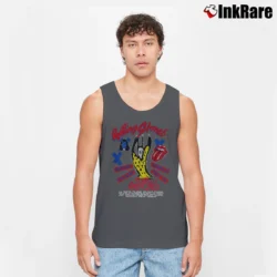 Men’s Rolling Stones Voodo Lounge World Tour Tank Top in charcoal | Breathable, Active-Friendly Design