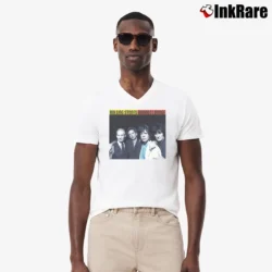 Men’s Rolling Stones Voodoo Lounge Tour for Rock Fans V-Neck Tee in white | Sharp, Breathable, Everyday Staple