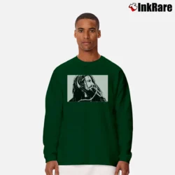 Men’s Rolling Stones With British Flag Over Us Long-Sleeve Shirt in forest green | Sleek, Lightweight, Year-Round Wear