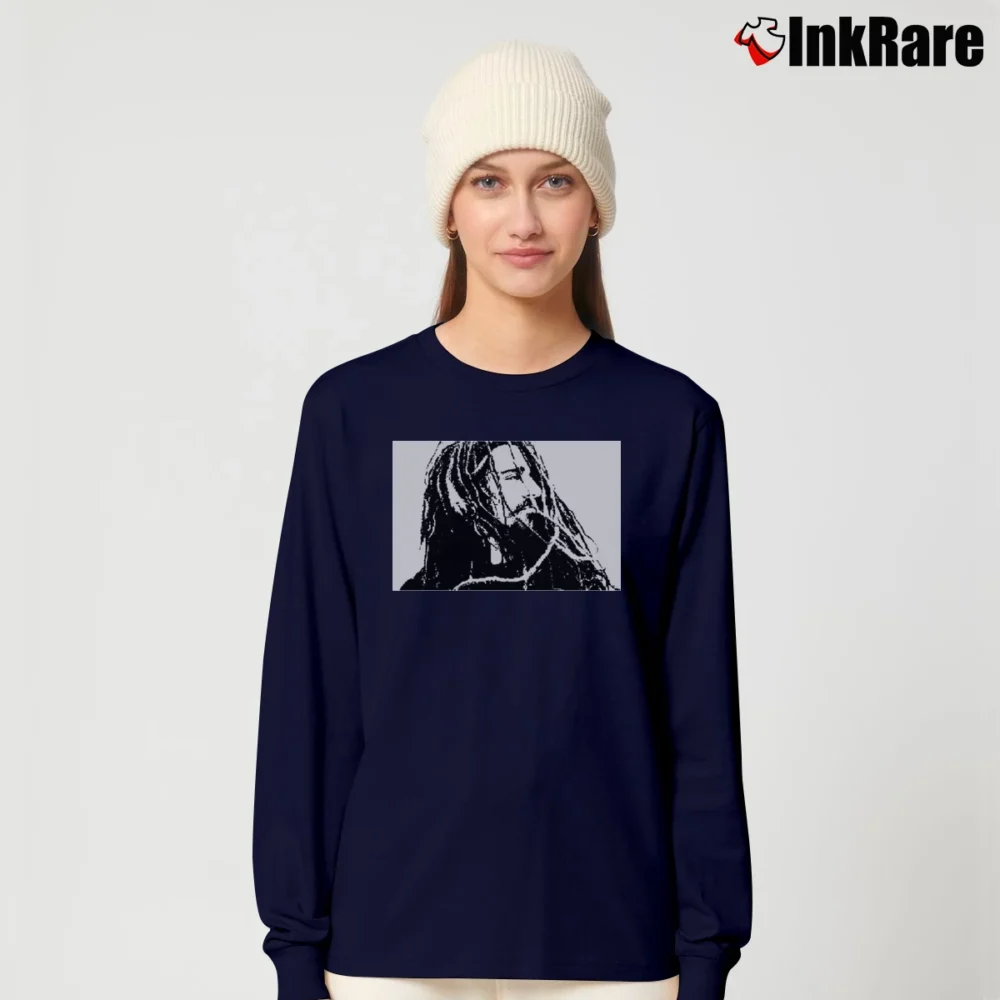 Women’s Rolling Stones With British Flag Over Us Long-Sleeve Top in navy | Sleek, Versatile, All-Season