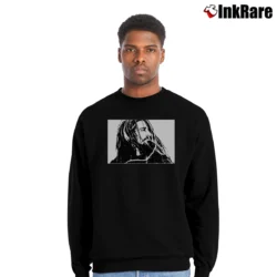 Men’s Rolling Stones With British Flag Over Us Crewneck Sweatshirt in black | Cozy Fabric, Clean Style