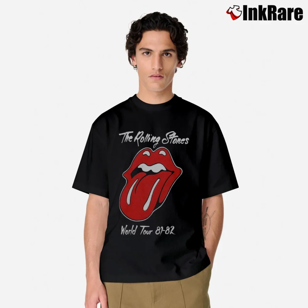 Men’s rolling stones world tour 81 82 Classic T-Shirt in black | Soft, Breathable Everyday Wear