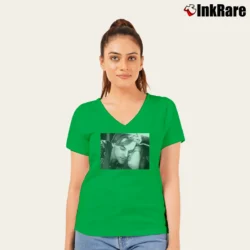 Women’s Romeo & Juliet Forever 21 Graphic V-Neck Tee in irish green | Chic Neckline, Soft Texture