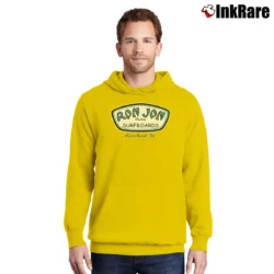 Men’s Ron Jon Custom Surfboards Graphic Pullover Hoodie in yellow | Cozy, Durable, Modern Fit
