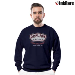 Men’s Ron Jon Graphic Product Crewneck Sweatshirt in navy | Cozy Fabric, Clean Style