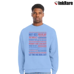 Men’s Rookie of The Year Quotes for Sports Movie Fans Crewneck Sweatshirt in light blue | Cozy Fabric, Clean Style