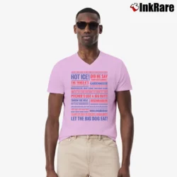 Men’s Rookie of The Year Quotes for Sports Movie Fans V-Neck Tee in light pink | Sharp, Breathable, Everyday Staple