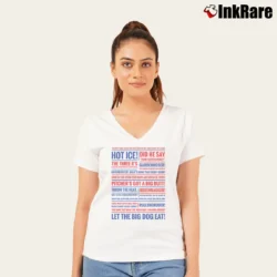 Women’s Rookie of The Year Quotes for Sports Movie Fans V-Neck Tee in white | Chic Neckline, Soft Texture