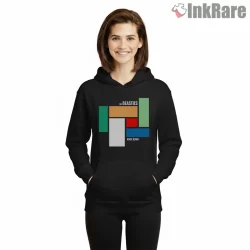 Root Down Modern Color Blocks Beasties Shirt on black hoodie for women graphic tee