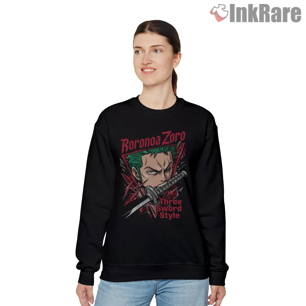 Roronoa Zoro Three Sword Style Warrior Anime Shirt on graphic shirt for women graphic tee