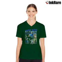 Women’s Rory McIlroy Retro Bootleg for Golf Fans V-Neck Tee in forest green | Chic Neckline, Soft Texture