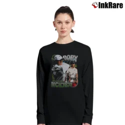 Women’s Rory McIlroy Vintage Collage for Golf Enthusiasts Long-Sleeve Top in black | Sleek, Versatile, All-Season