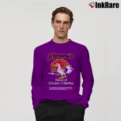 Men’s Roscoe's Chicken And Waffles Merch Long-Sleeve Shirt in purple | Sleek, Lightweight, Year-Round Wear