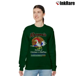Women’s Roscoe's Chicken And Waffles Merch Relaxed Sweatshirt in forest green | Soft, Laid-Back Vibe