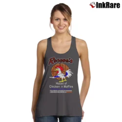 Women’s Roscoe's Chicken And Waffles Merch Tank Top in charcoal | Lightweight, Movement-Friendly