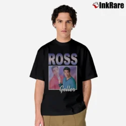 Men’s Ross Geller Friends 90s Homage Classic T-Shirt in black | Soft, Breathable Everyday Wear