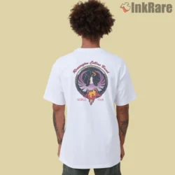 Men back view with phoenix emblem